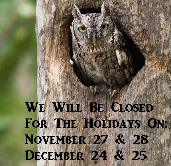 Closed November 27 and 28 and December 24 and 25